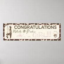 Het Baby shower Banner_msFTejeda van het Meisje va Posters