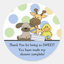 Het Baby shower van de Dieren van het baby dankt u