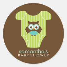 Het Baby shower van de Jongen van de Uitrusting va Ronde Stickers