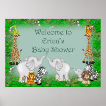 Het Baby shower van het Oerwoud van Erica Posters