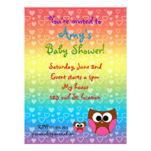 Het baby showeruitnodiging van de uil