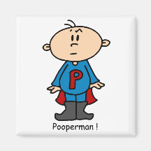 Het Baby van Pooperman Koelkast Magneetjes
