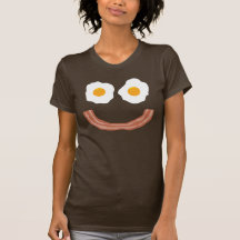 Het Bacon Smiley van eieren T Shirts