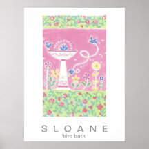 het badposter van de plonsvogel