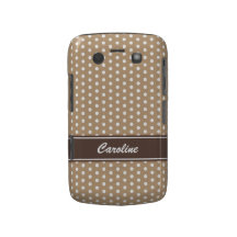 Het beige en witte Gewaagde geval van stippenBlack Blackberry Bold Hoesje