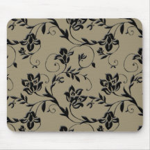 Het beige Patroon Mousepad van de Bloem Muis Mat