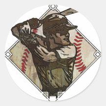 Het Beslag van de Diamant van het honkbal Ronde Stickers