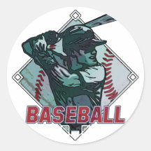 Het Beslag van de Diamant van het honkbal Ronde Stickers