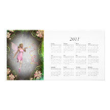 Het bestrooien van een kleine kalender 2011 van he persoonlijke fotokaarten