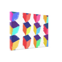 Het beverige Verpakte Canvas van Kubussen Art deco Stretched Canvas Afdruk