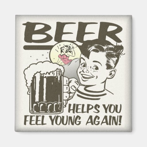 Het bier helpt u opnieuw Jong voelen Magneten