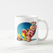 Het Biggetje van de cartoon Bekers