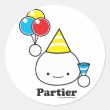 Het Blad van de Sticker van Partier (meer grootte)