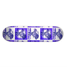 Het blauwe Boeket van de Bloem in het Mozaïek van  Skate Decks