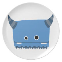 Het blauwe Gehoornde Bord van het Monster
