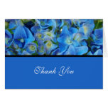 het blauwe hydrangean huwelijk, dankt u kaardt wenskaart