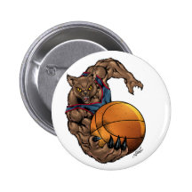 Het Blauwe Overhemd van de kunst van het Basketbal Speld Buttons