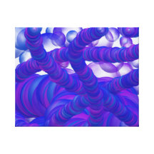 Het blauwe & Paarse Canvas van de Rek van de Massa Gallerij Wrapped Canvas