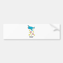 Het blauwe Vliegtuig van de Bommenwerper Bumperstickers