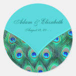 Het blauwgroen Blauwe Etiket van de Gunst van het  Sticker