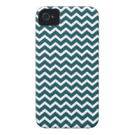 Het blauwgroen Patroon van de Chevrons van de Zigz iPhone 4 Covers