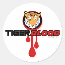 Het Bloed van de tijger Ronde Stickers