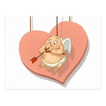 Het Briefkaart van de Cupido Wens Kaart
