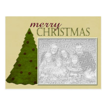 Het Briefkaart van de Foto van de kerstboom Wenskaart
