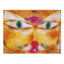 Het Briefkaart van de Kunst van de kat: Kat & Voge Wenskaarten