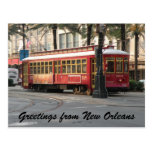 Het Briefkaart van de Tram van New Orleans Wens Kaart
