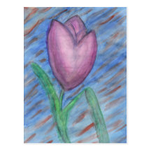 Het Briefkaart van de Tulp van de waterverf Wens Kaart