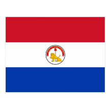 Het Briefkaart van de Vlag van Paraguay Wens Kaarten