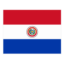 Het Briefkaart van de Vlag van Paraguay Wenskaart