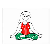Het Briefkaart van de Yoga van Kerstmis Wens Kaarten