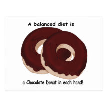 Het Briefkaart van het Dieet van de Doughnut van d Wens Kaart