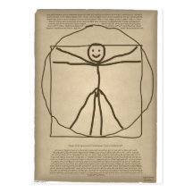 Het Briefkaart van Stickman van Vitruvian Wenskaart