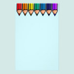 Het briefpapier van het Potlood van de regenboog briefpapier