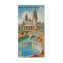 Het Britse Toegepaste Paleis van Kunsten Visitekaartjes Sjabloon
