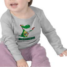 het broodje Dino dinosaur.ai van de rockasaurusrot Tshirt