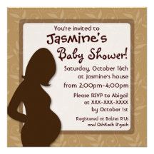 Het bruine bladbaby shower van de themazwangerscha aankondiging