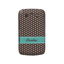 Het bruine en witte Gewaagde geval van stippenBlac Blackberry Bold Cover