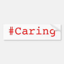 Het #Caring Bumpersticker