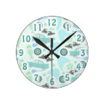 het Chic Blauwe Retro Patroon van jaren '50