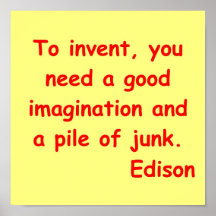 Het citaat van Thomas Edison Afdruk
