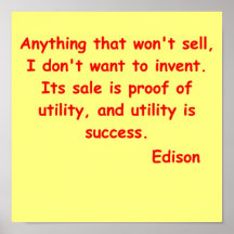 Het citaat van Thomas Edison Print
