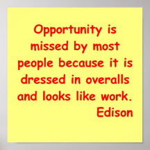 Het citaat van Thomas Edison Print