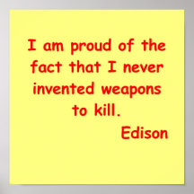 Het citaat van Thomas Edison Poster