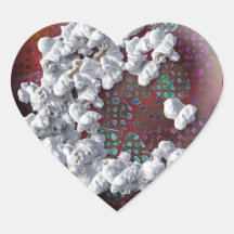 Het Collectie van de Minnaar van de popcorn Hart Stickers