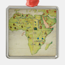Het continent van Afrika Kerstboom Ornament