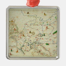 Het continent van Europa Kerstboom Ornament
